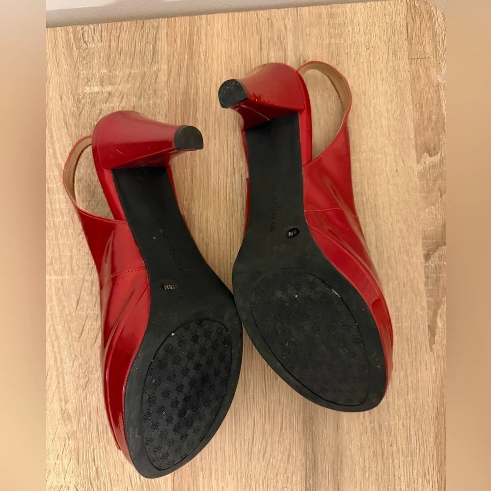 ANTONIO MELANI Red Patent Slingback Heel Size 8 M